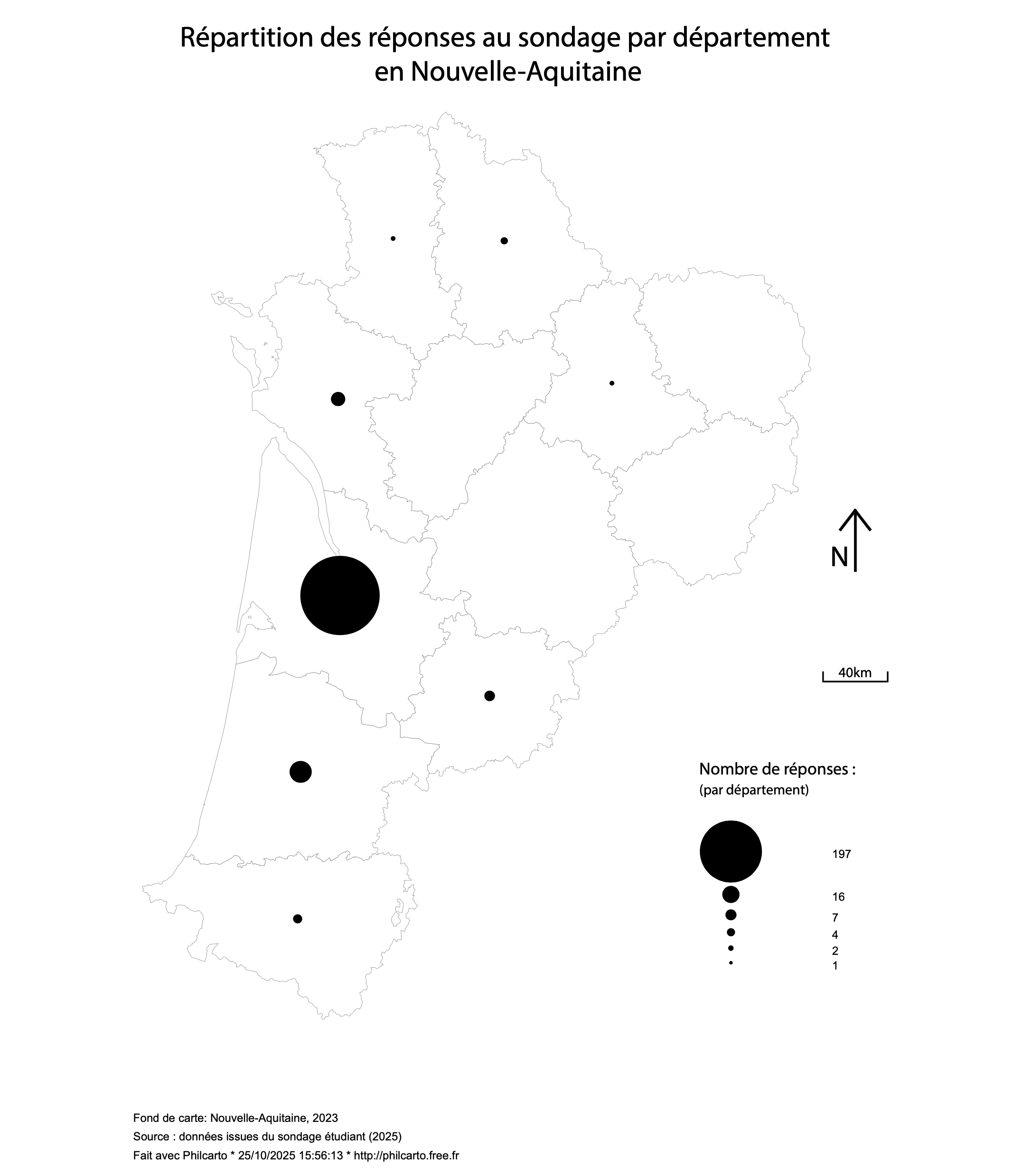 Répartition des réponses à l’échelle de Bordeaux Métropole
